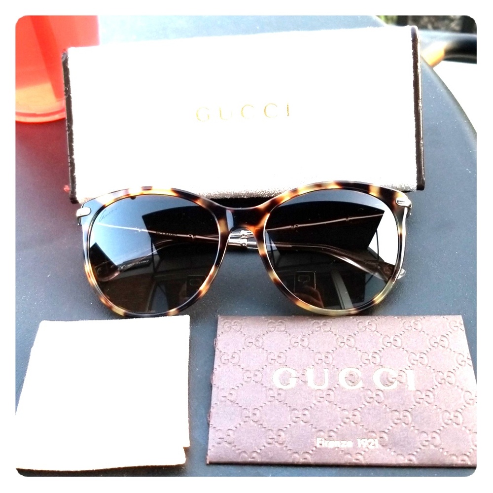 Gucci Cateye Bamboo Sunglasses